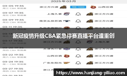 新冠疫情升级CBA紧急停赛直播平台遭重创